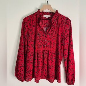 LOFT Scarlet Floral Top